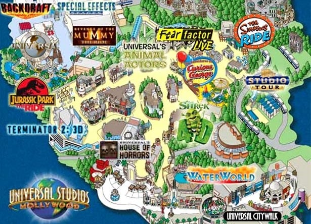 Estúdios de cinema no Universal Studios Hollywood em Los Angeles Estúdios de cinema no Universal Studios Hollywood em Los Angeles