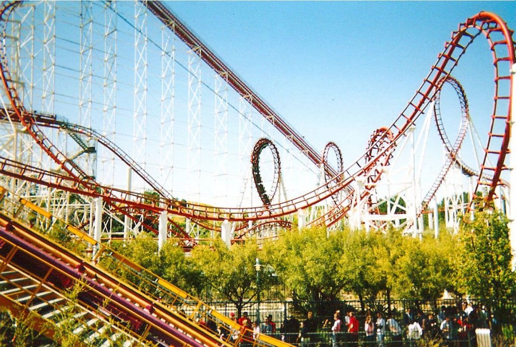 Parque Six Flags Magic Mountain Califórnia na Califórnia Parque Six Flags Magic Mountain Califórnia na Califórnia