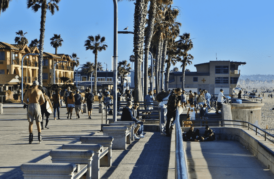 Praia de Pacific Beach em San Diego Praia de Pacific Beach em San Diego