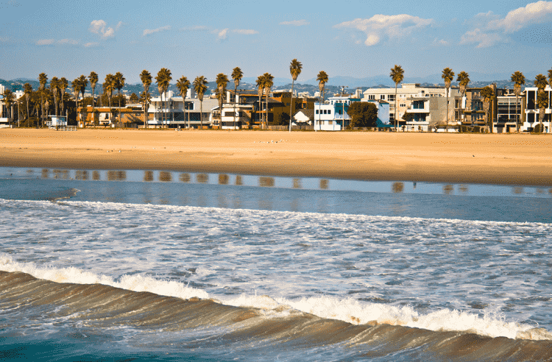 Praia de Venice Beach em Los Angeles Praia de Venice Beach em Los Angeles