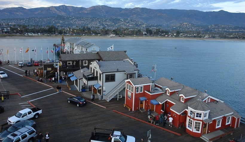 Stearns Wharf em Santa Bárbara Stearns Wharf em Santa Bárbara