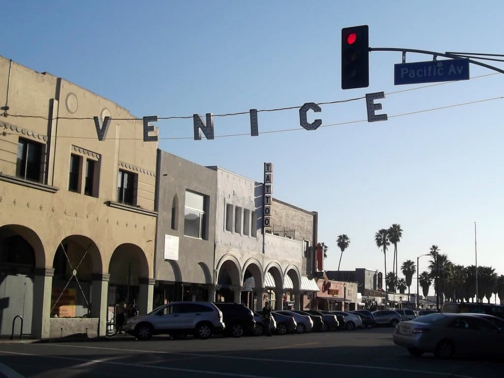 Praia de Venice Beach em Los Angeles Praia de Venice Beach em Los Angeles
