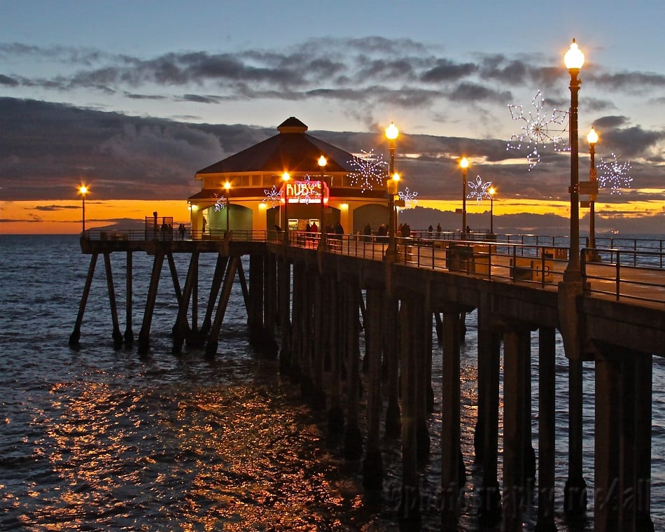 Praia de Huntington Beach na Califórnia Praia de Huntington Beach na Califórnia