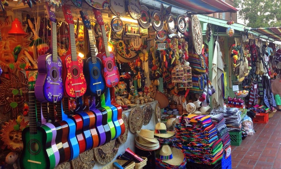 Histórico da região de Olvera Street em Los Angeles Histórico da região de Olvera Street em Los Angeles