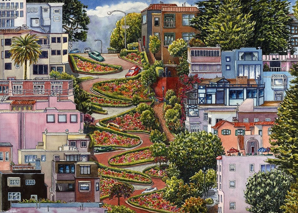Rua Lombard Street em San Francisco Rua Lombard Street em San Francisco