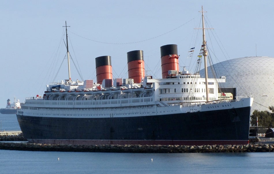 Navio Queen Mary em Long Beach Navio Queen Mary em Long Beach