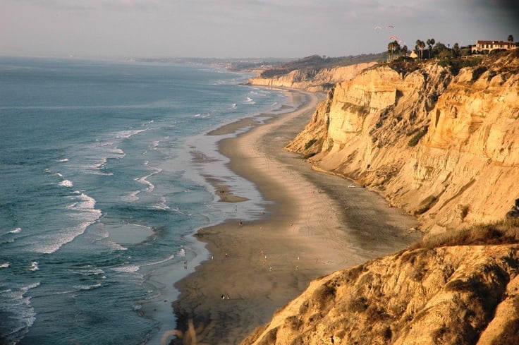 Visual na Black's Beach em San Diego Visual na Black's Beach em San Diego
