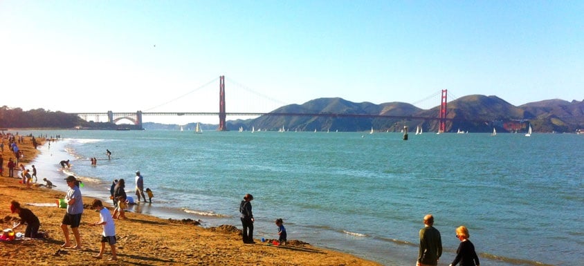 Crissy Field Beach em San Francisco Crissy Field Beach em San Francisco