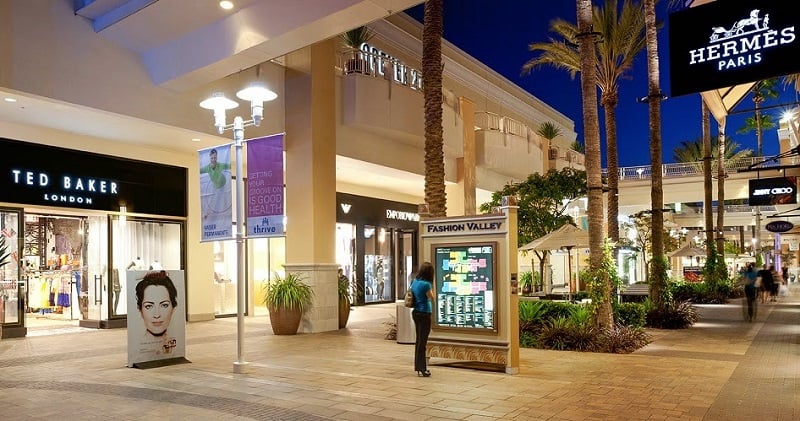 Lojas do Shopping Fashion Valley Mall em San Diego Lojas do Shopping Fashion Valley Mall em San Diego