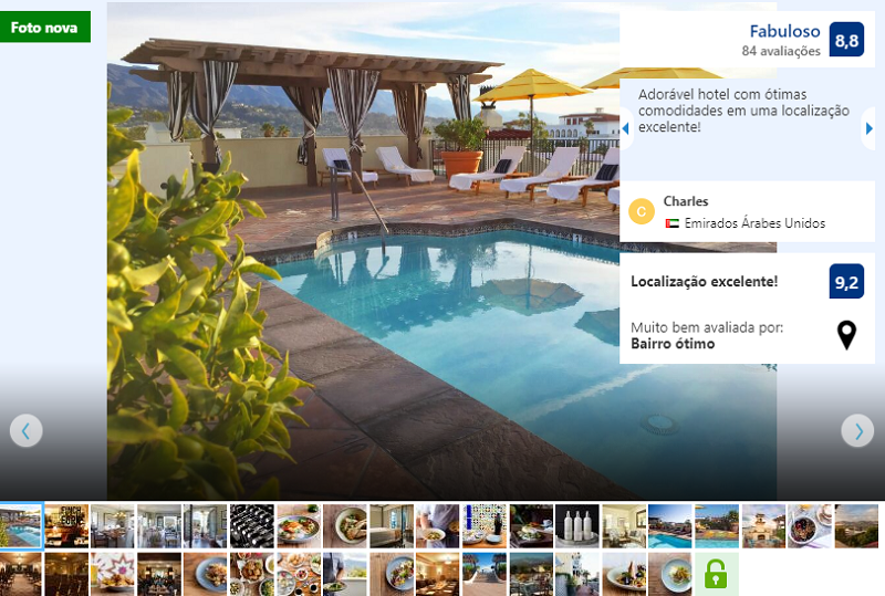 Área externa do Canary Hotel em Santa Bárbara Área externa do Canary Hotel em Santa Bárbara
