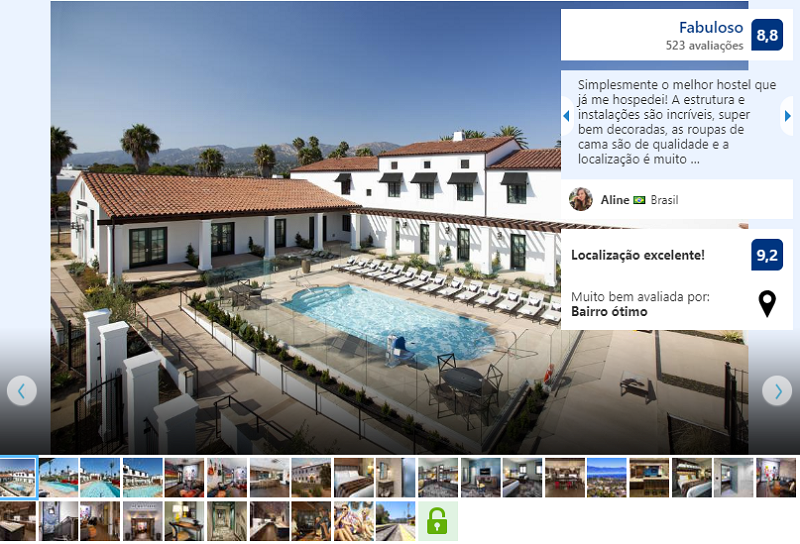 Área externa do hotel The Wayfarer em Santa Bárbara Área externa do hotel The Wayfarer em Santa Bárbara