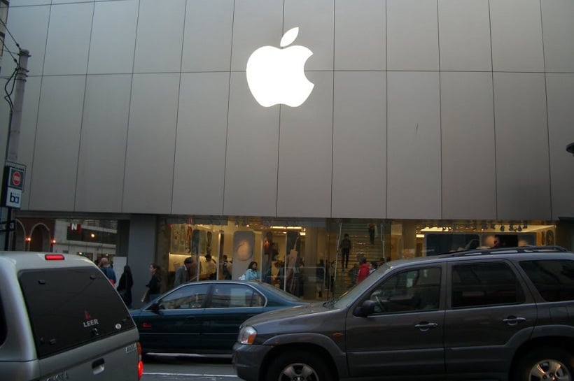 Loja da Apple na Stockton Street em San Francisco Loja da Apple na Stockton Street em San Francisco